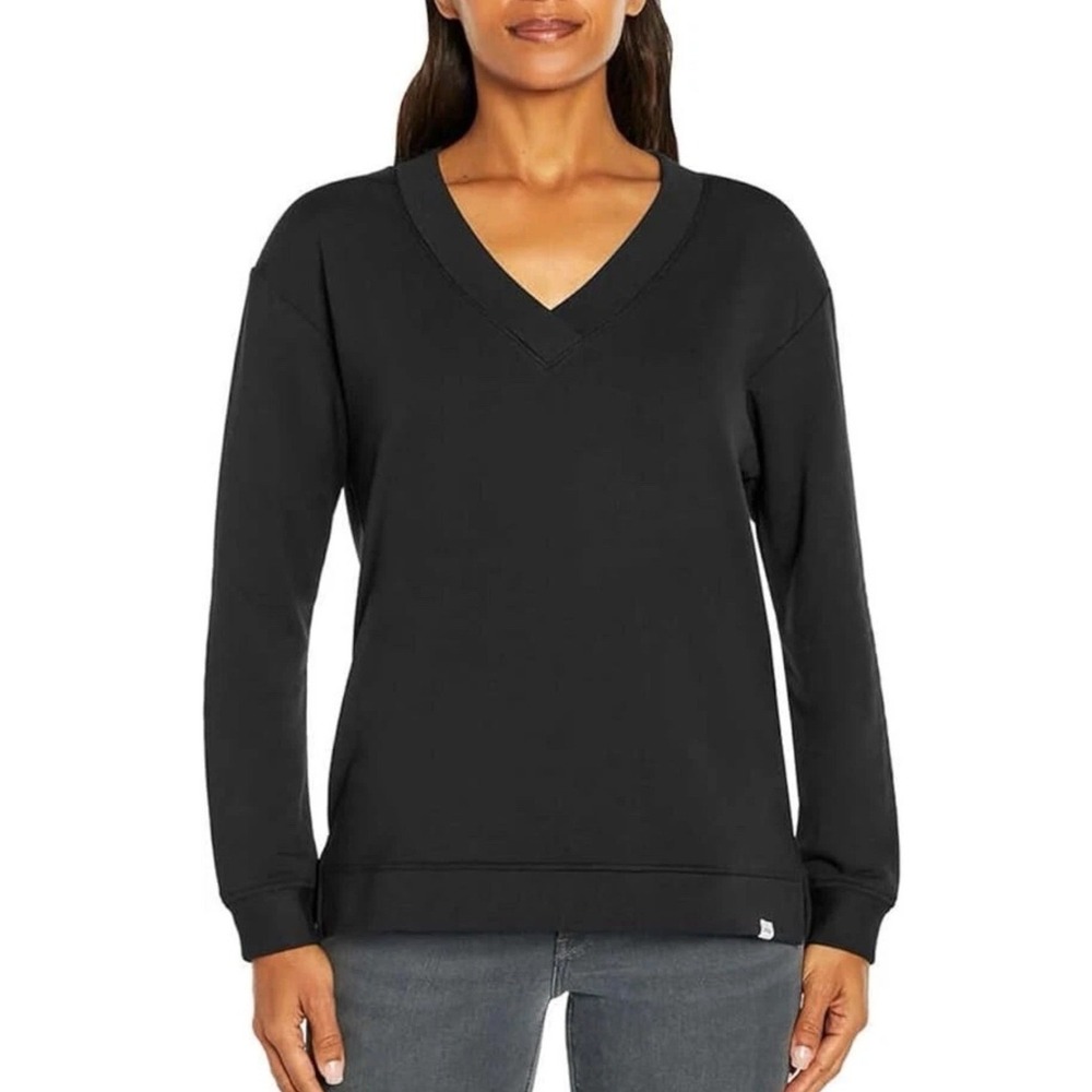 Orvis‎ Classic Collection Womens Black V-Neck Modal Blend Sweatshirt XXL EUC